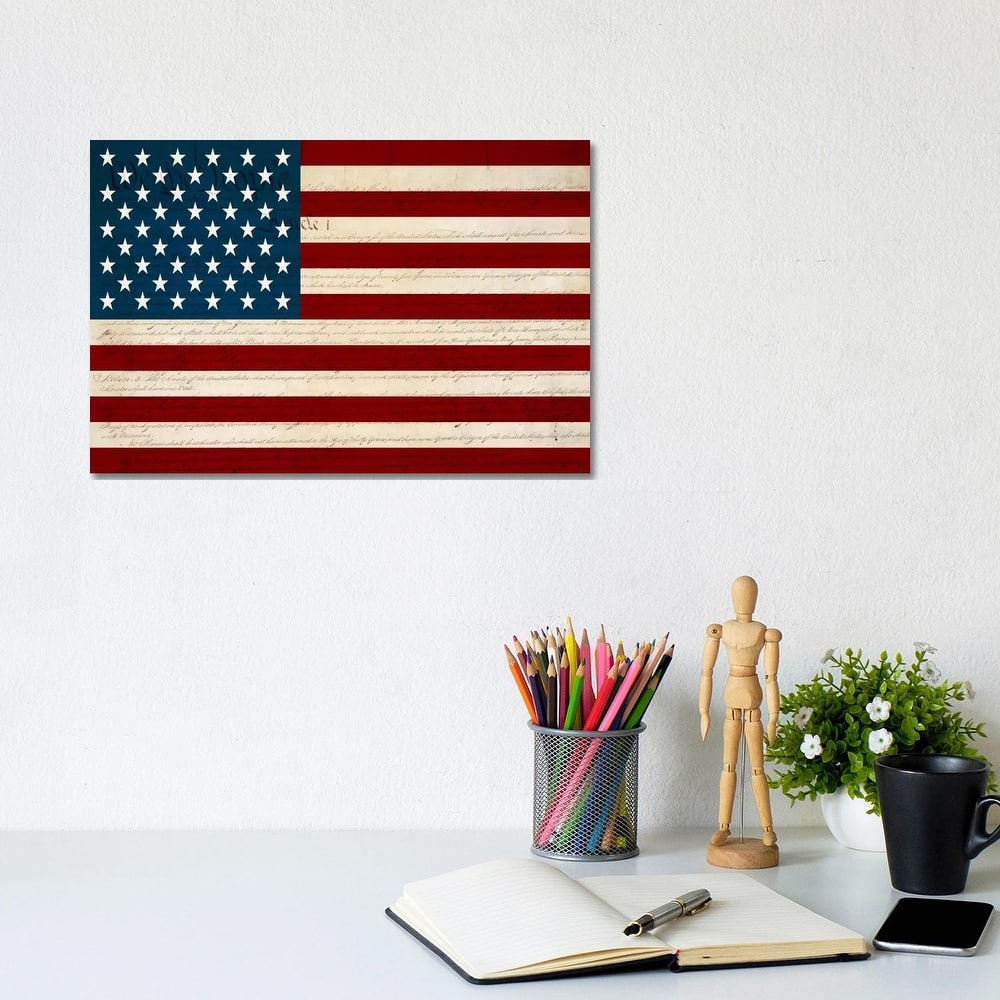 iCanvas "USA Flag (U.S. Constitution Background)" by iCanvas Canvas Print