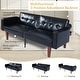 preview thumbnail 7 of 31, 68 in. Soft Convertible Sofa Bed with Adjustable Backrest and Solid Wood Legs