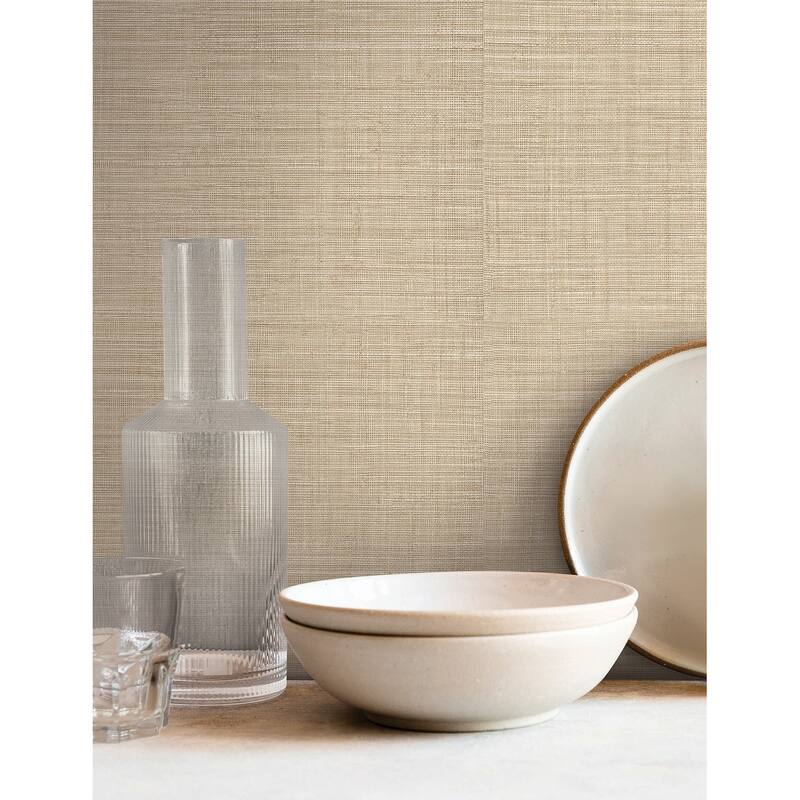 York Wallcoverings Lotus Silk Wheat Wallpaper