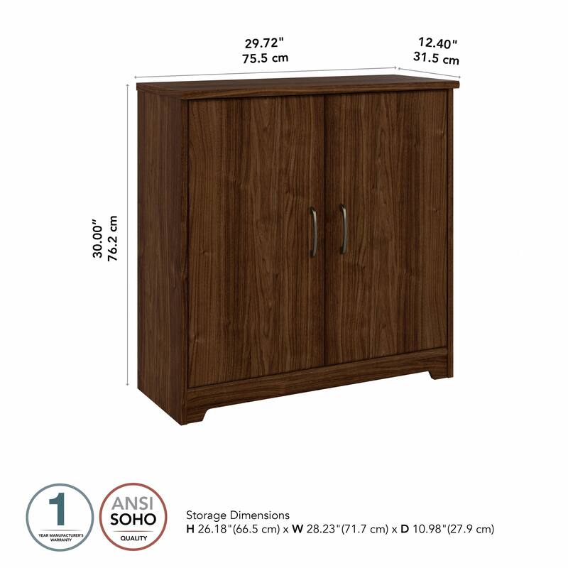 Bush Furniture Cabot Small Storage Cabinet with Doors