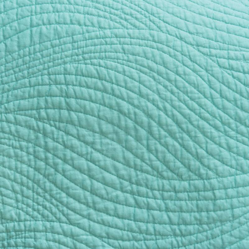 26" x 26" Tranquil Waves Aqua Euro Sham