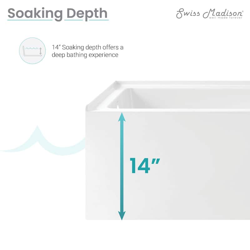 Voltaire 60" X 32" Alcove Bathtub with Apron