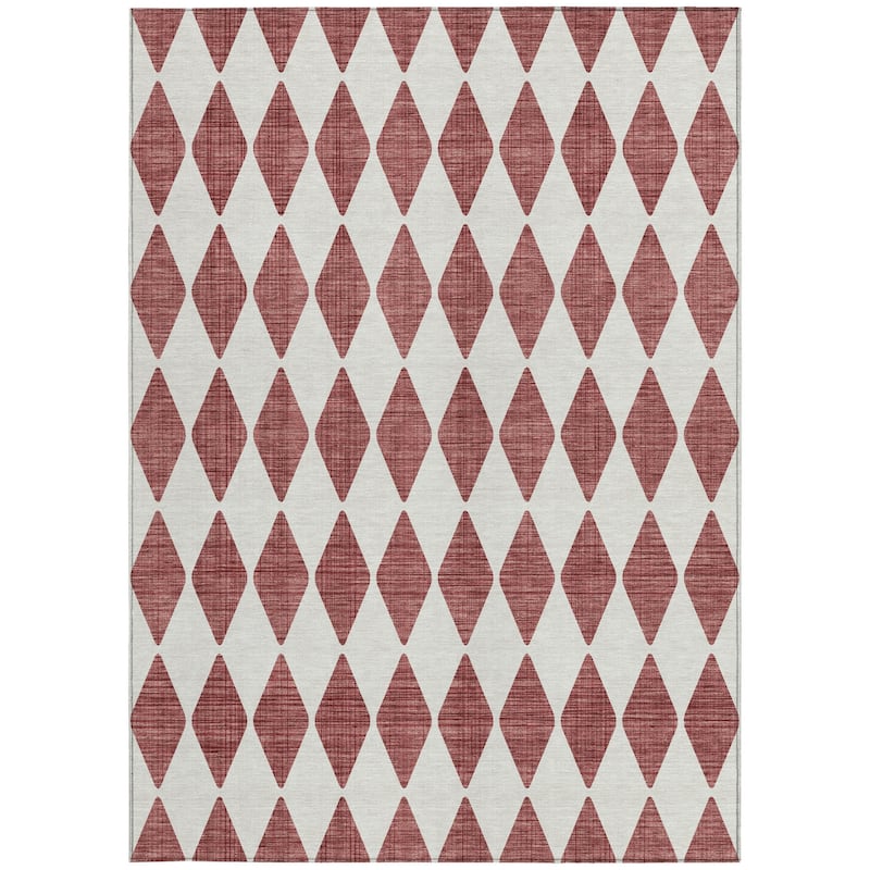 HomeRoots Geometric Transitional Rectangle Outdoor Rug
