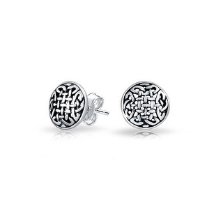 Round Circle Stud Earrings for Women Girls 925 Sterling Silver Twist Open Circle Stud Earrings