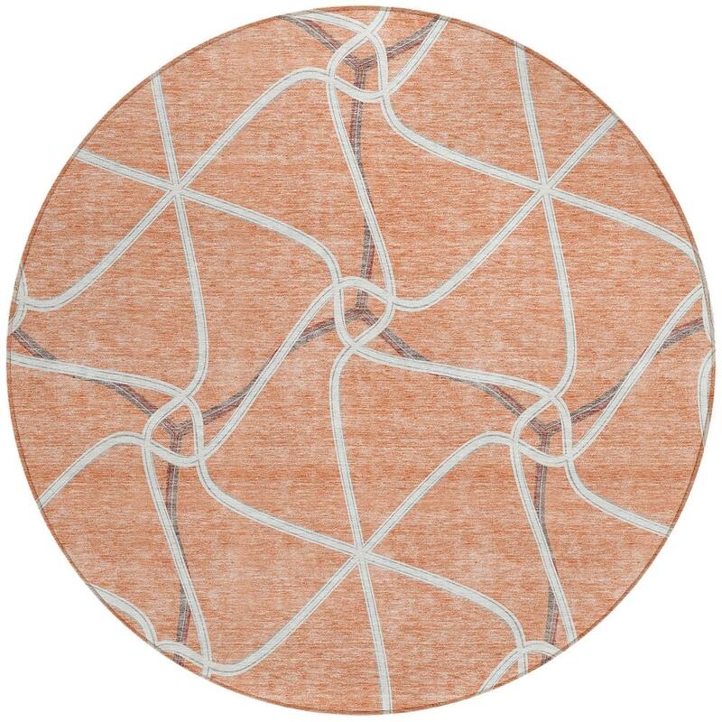 HomeRoots Geometric Contemporary Rectangle Outdoor Rug