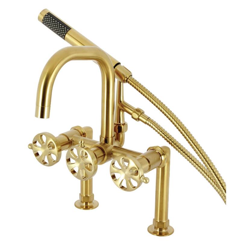 Kingston Brass AE840.RX Belknap Deck Mounted Tub Filler with Built-In - Brushed Brass