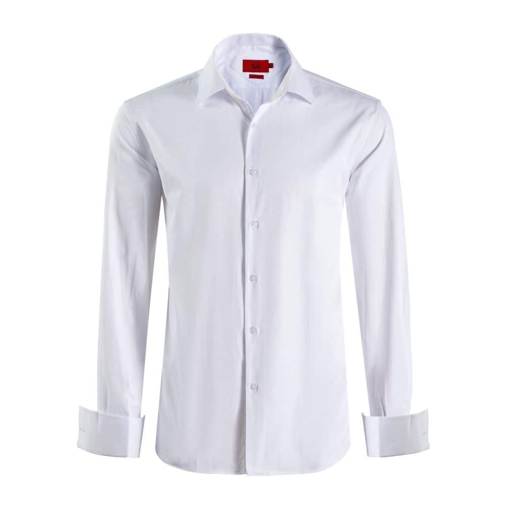 Elie Balleh Men's White French Cuff Slim Fit Shirt