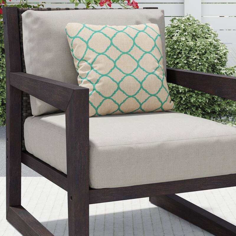 Corvus Augusta 3-piece Outdoor Chat Set with Sunbrella Pillows