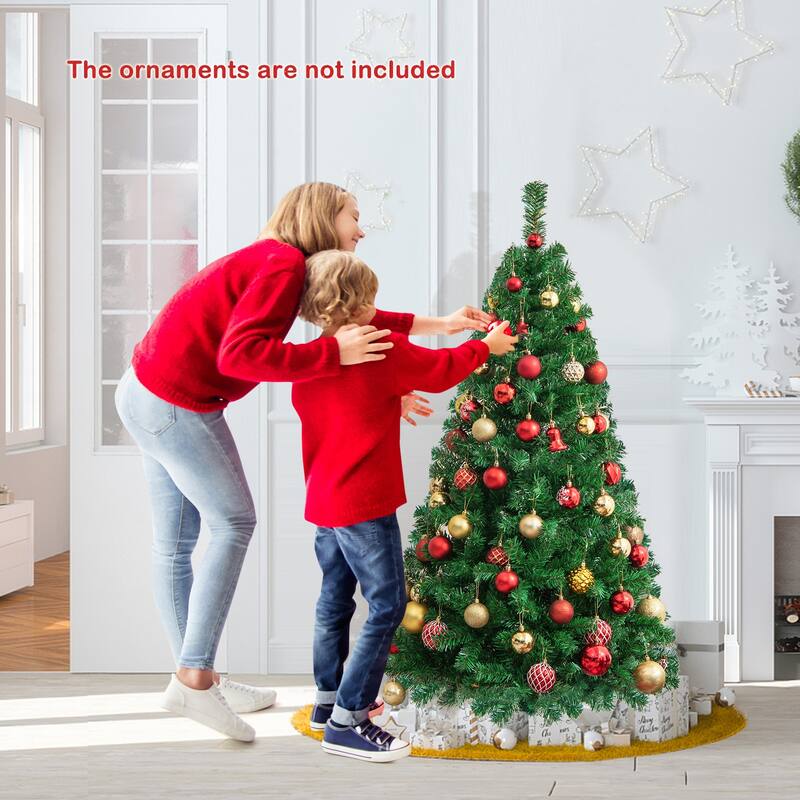 5 Feet Artificial PVC Hinged Christmas Tree with Solid Metal Stand
