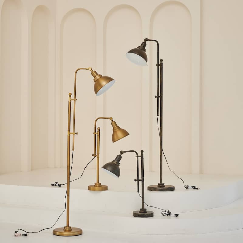 CO-Z 65" Rustic Pharmacy Task Floor Lamp with Adjustable Metal Shade