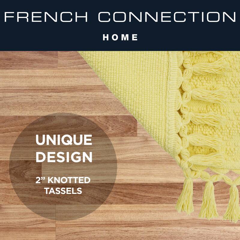 French Connection Nellore Fringe Cotton Bath Rug