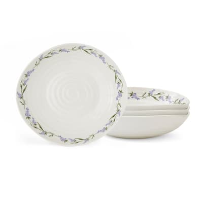 Portmeirion Set of 4 Sophie Conran Lavandula Pasta Bowls - 9.25" D x 2.25" H
