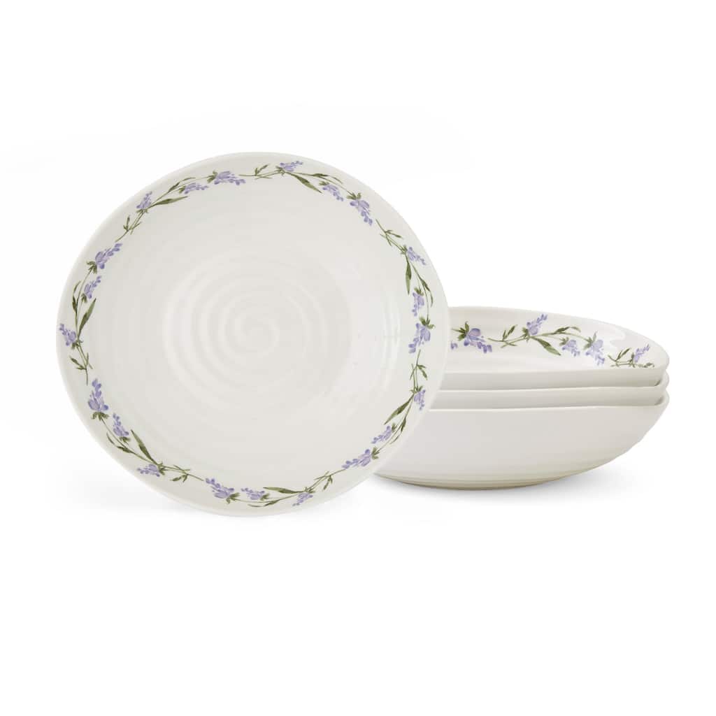 Portmeirion Set of 4 Sophie Conran Lavandula Pasta Bowls - 9.25" D x 2.25" H