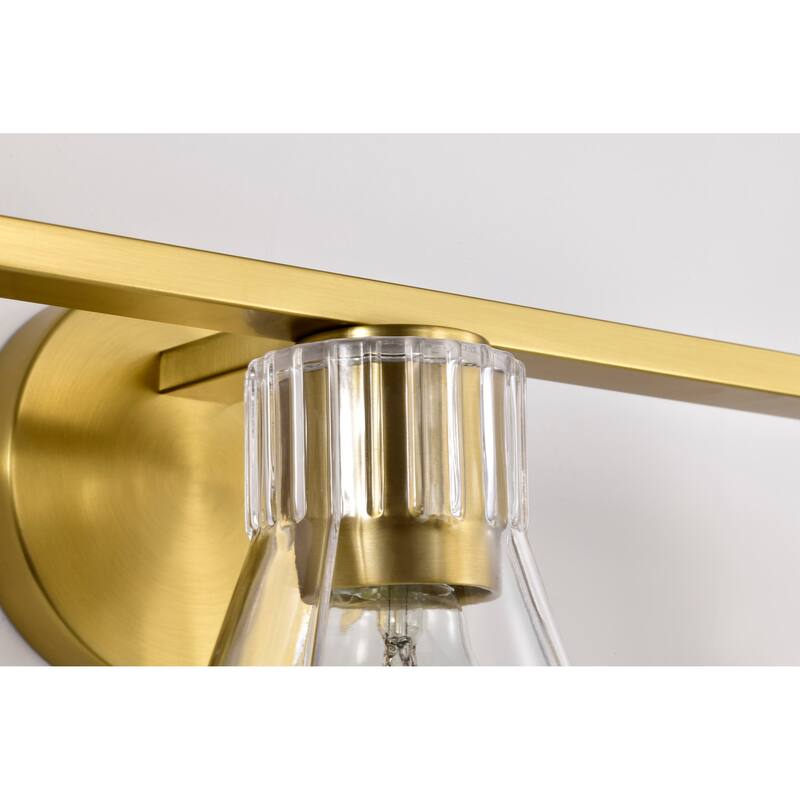 Gianna 3 Light Vanity Vintage Brass Finish Clear Glass - Vintage Brass