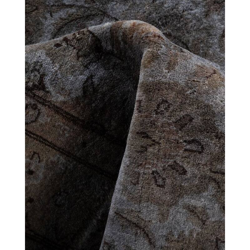 Fine Vibrance One-of-a-Kind Hand-Knotted Area Rug - Gray, 4' 3" x 6' 0" - 4' 3" x 6' 0"