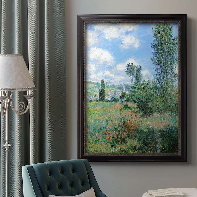 View of Vétheuil Premium Framed Canvas- Ready to Hang