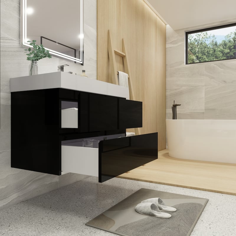Baillie 36'' Wall-Mounted Vanity with Reinforced Acrylic Sink