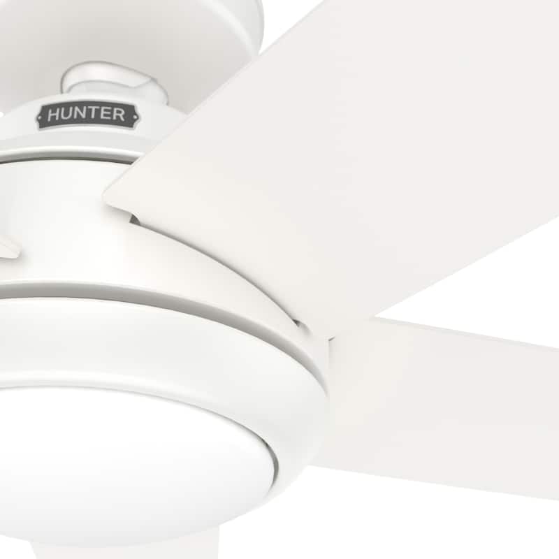 Hunter 52" Zayden Ceiling Fan with LED Light Kit and Handheld Remote - Contemporary, Transitional - Exclusive SureSpeed!