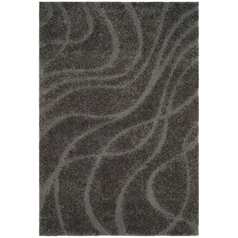 SAFAVIEH Florida Shag Sigtraud Abstract Waves 1.2-inch Thick Rug