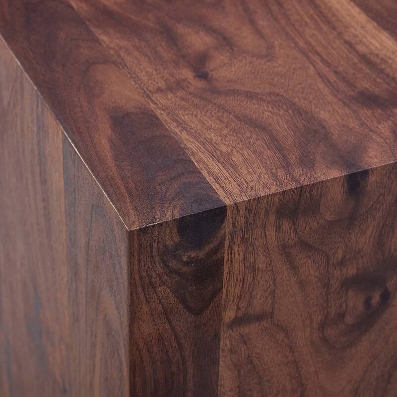 Modern Coffee Table Accent Table with Wood Grain, Compact Side Table Dining Table End Tabel for Living Room