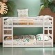 preview thumbnail 2 of 10, Full Over Full Bunk Bed with Ladder, Solid Construction, White