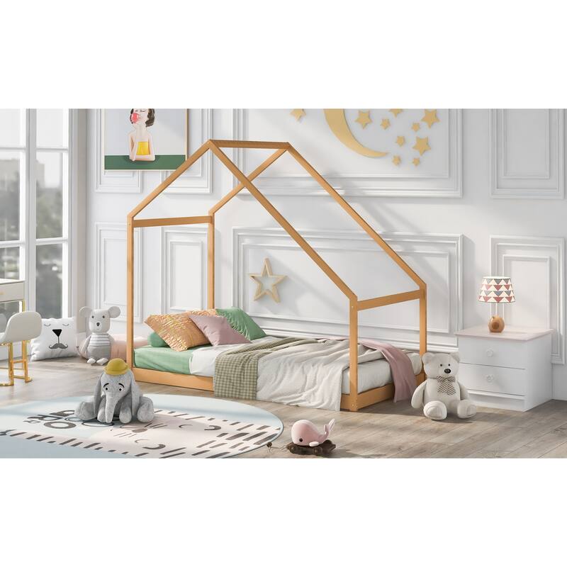 Wooden House Bed without Slat