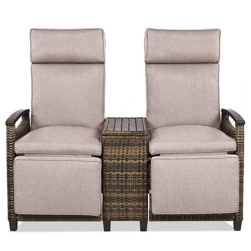 Patio Recliner Loveseat Chair