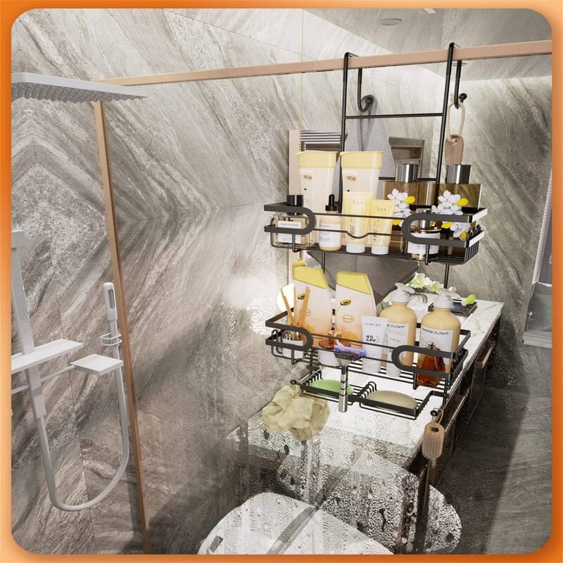 Over The Door Shower Caddy - ‎4.8"D x 12.4"W x 28.33"H