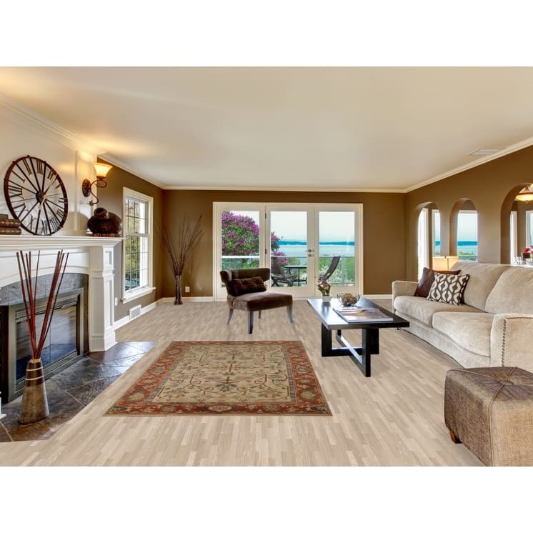 Hand Knotted Oriental 100% Wool Carpet Traditional Floral Beige & Ivories Heriz (serapi) Area Rug - 8' 0'' X 4' 10''