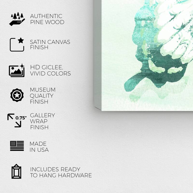 Wynwood Studio Canvas Animals Butterfly Jade Green and Modern & Contemporary Wall Art Canvas Print