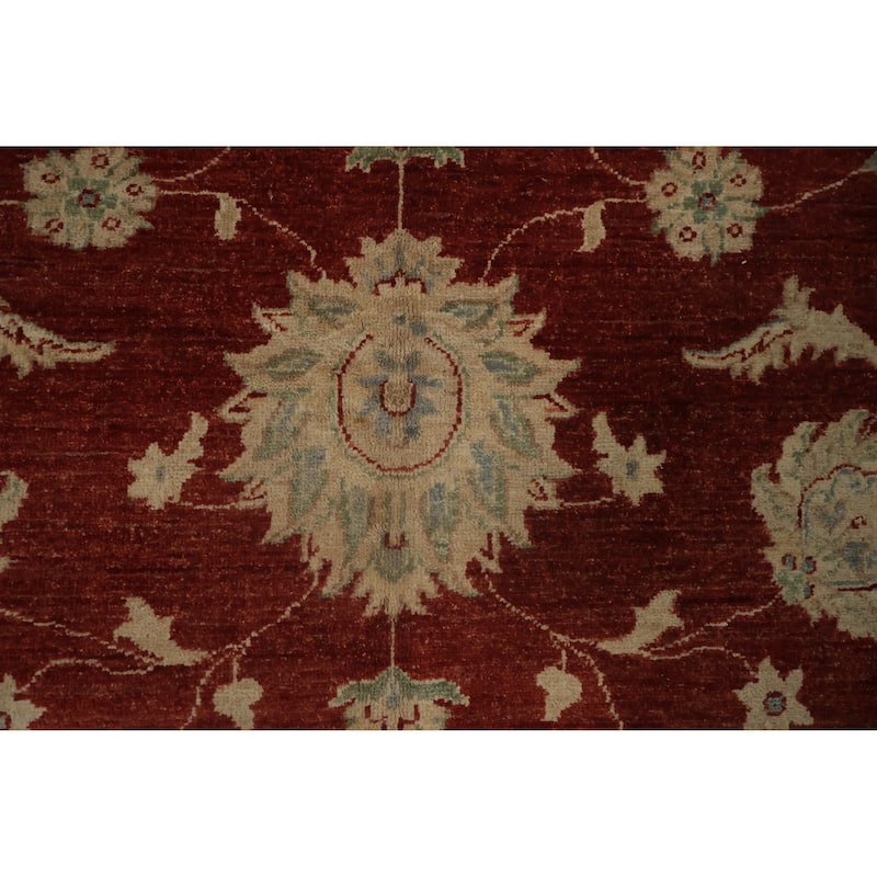 Hand Knotted Oriental 100% Wool Carpet Traditional All-Over Oranges & Rust Peshawar Area Rug - 13' 8'' X 10' 1''