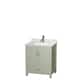 Option Light Green, White Carrara Marble Top, Nickel Trim