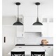 preview thumbnail 10 of 11, Carbon Loft Kamari Industrial Mini Metal Barn Pendant Light (Set of 3)