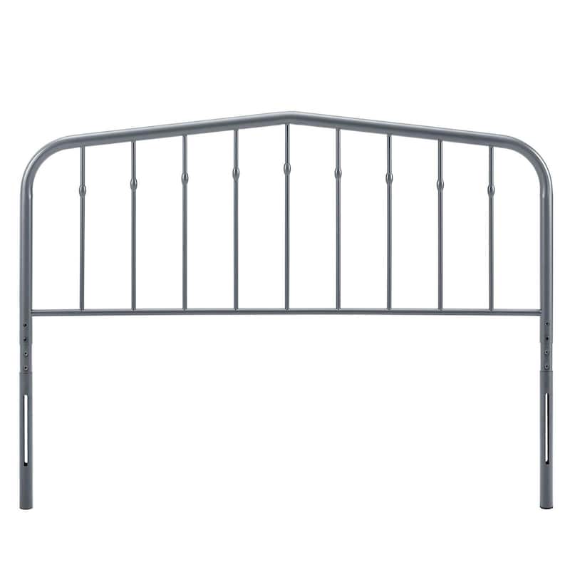 Camberly Arched Twin Size Grey Metal Headboard