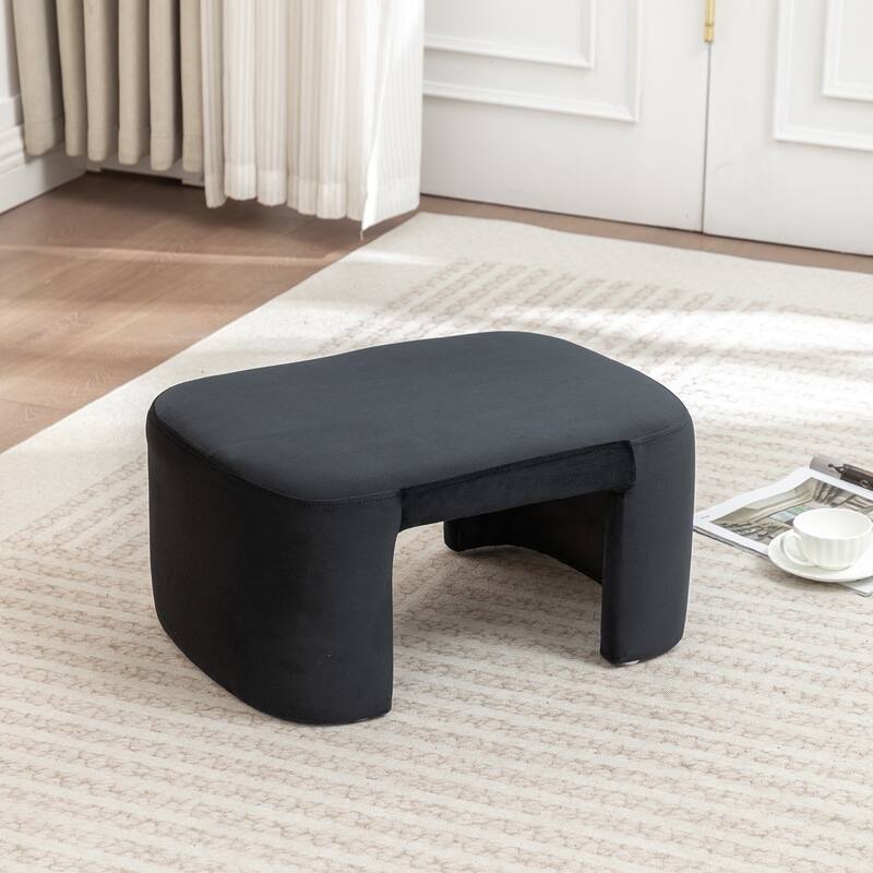 SEYNAR Modern Velvet Rectangle Accent Ottoman