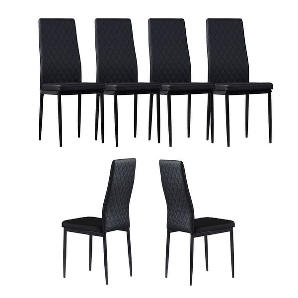 Black Dining chair set of 6 Overstock 34430046