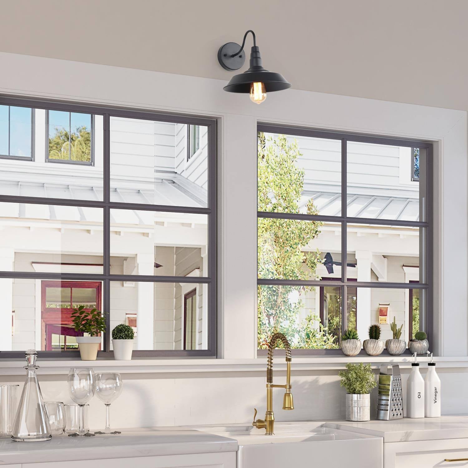 Kitchen sink wall light sale