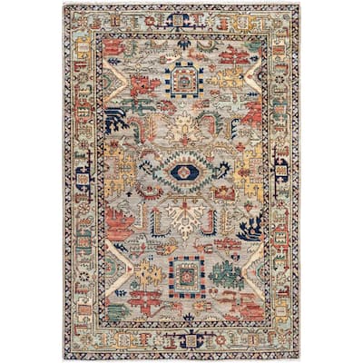 Serapi One-of-a-Kind Hand-Knotted Area Rug - Gray - 3' 11" x 5' 10"