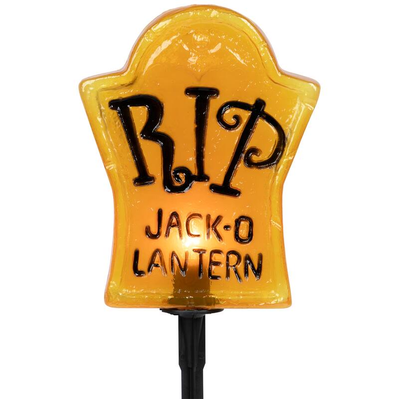 Lighted R.I.P Tombstone Halloween Outdoor Pathway Markers - 18" - Set of 3