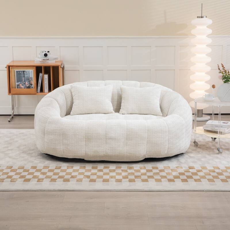 59.06'' Lazy Sofa Durable Comfort Lounger High Back - Beige
