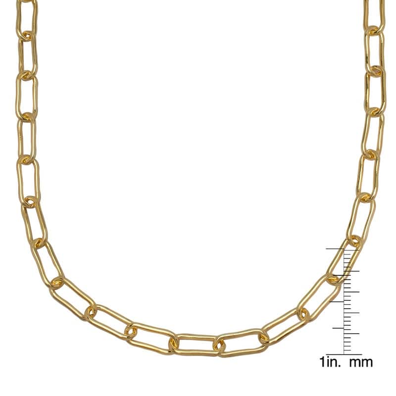 Victoria Townsend Gold Plated Paperclip Link Necklace