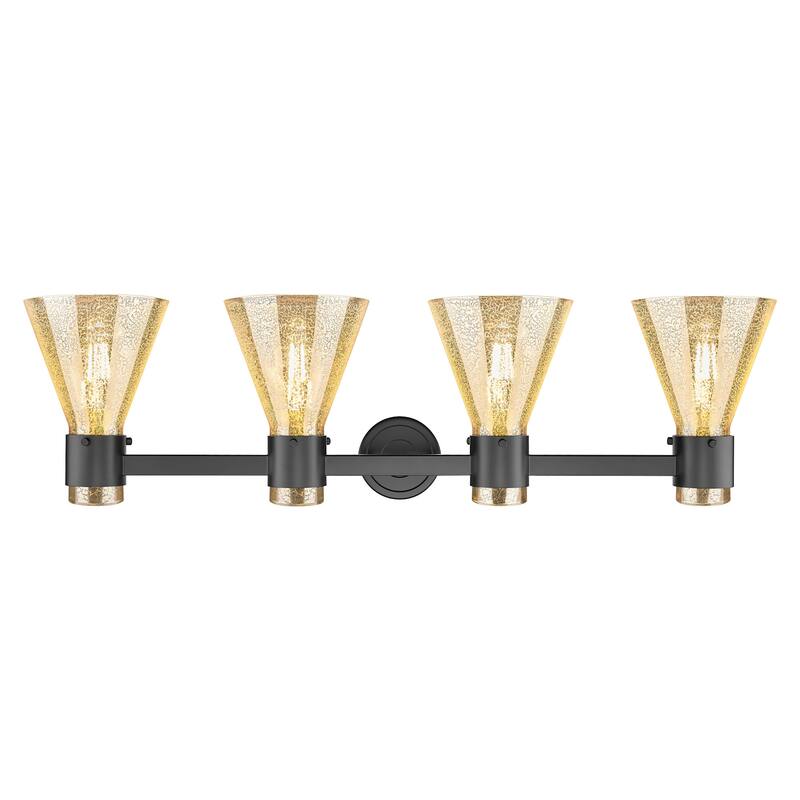 Innovations Lighting 464-4W-G464C-7ME Lawton Cone 4 Light 34" Wide