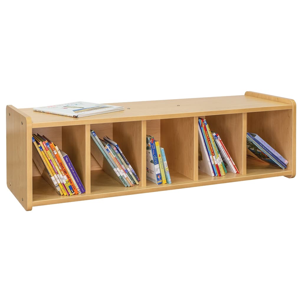 Tot Mate TM2185A.S2222 Maple Laminate Book Bench Cubbie - 46" x 20" x 14"