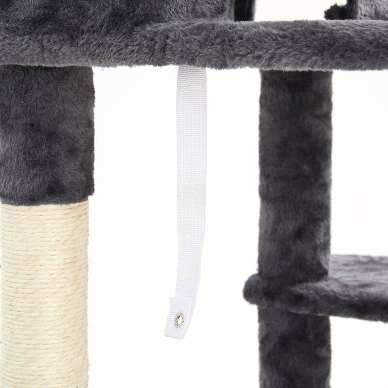 73" Multi-Level Cat Tree Tower with Condos, Hammock & Scratching Posts - Sturdy Cat Furniture for Large Cats