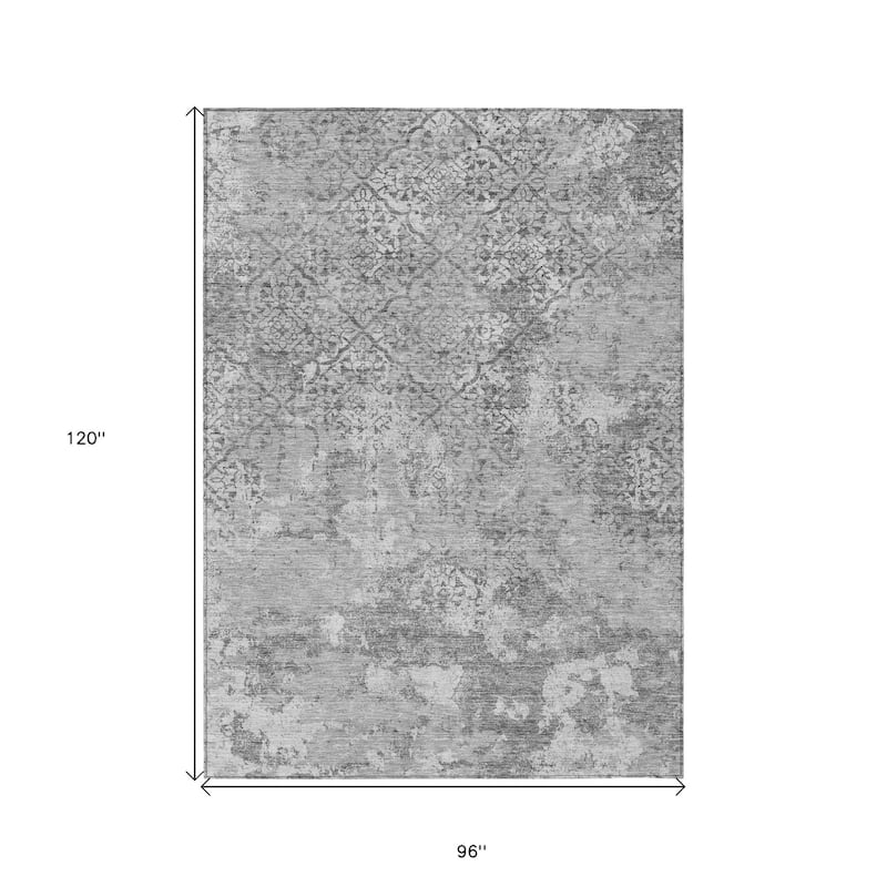 HomeRoots Floral Transitional Rectangle Outdoor Rug