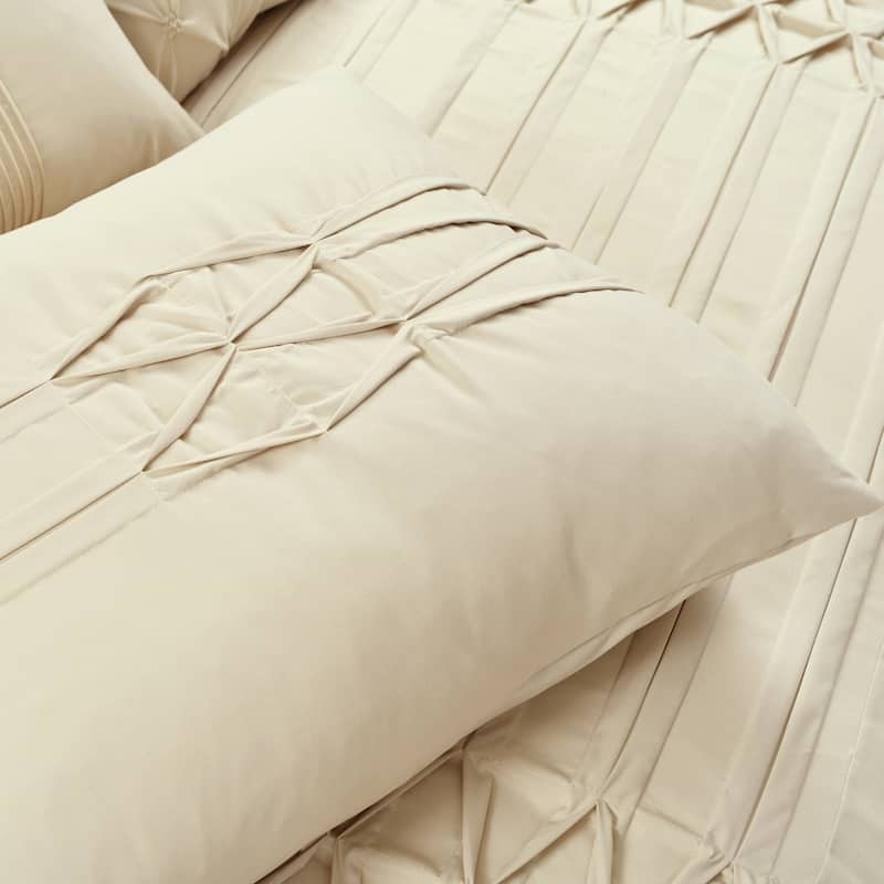 Lush Decor Arora Pleat 5 Piece Comforter Set