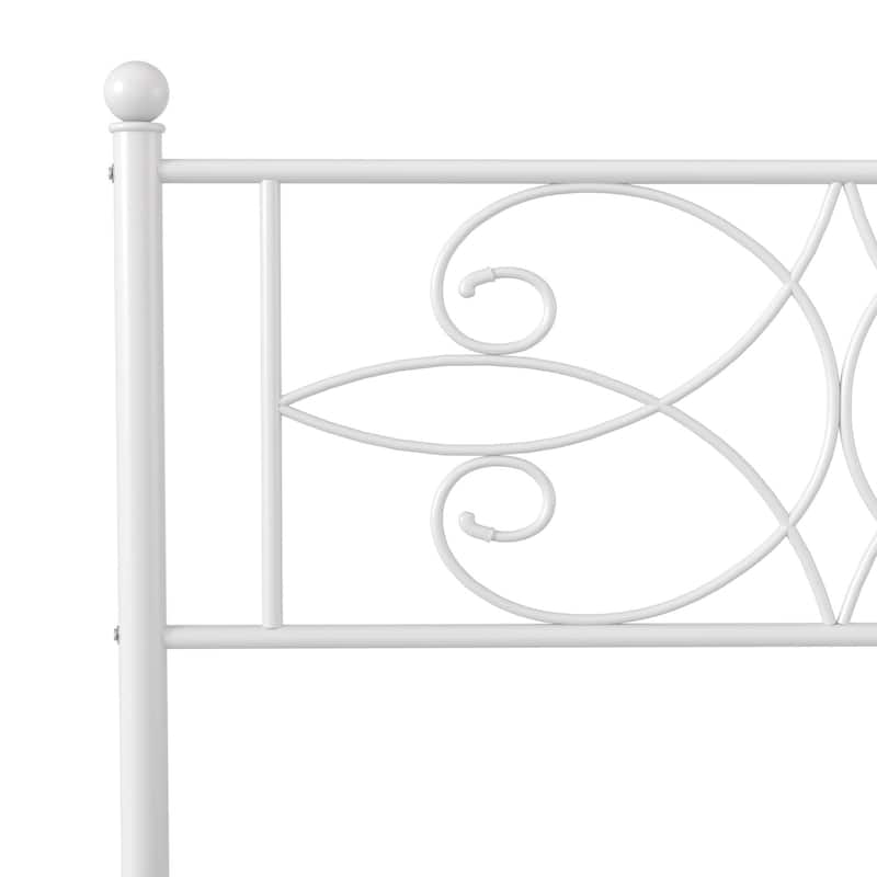 VECELO Metal Bed Frame with High Headboard and Footboard, Platform Beds with Heavy Duty Mattress Foundation