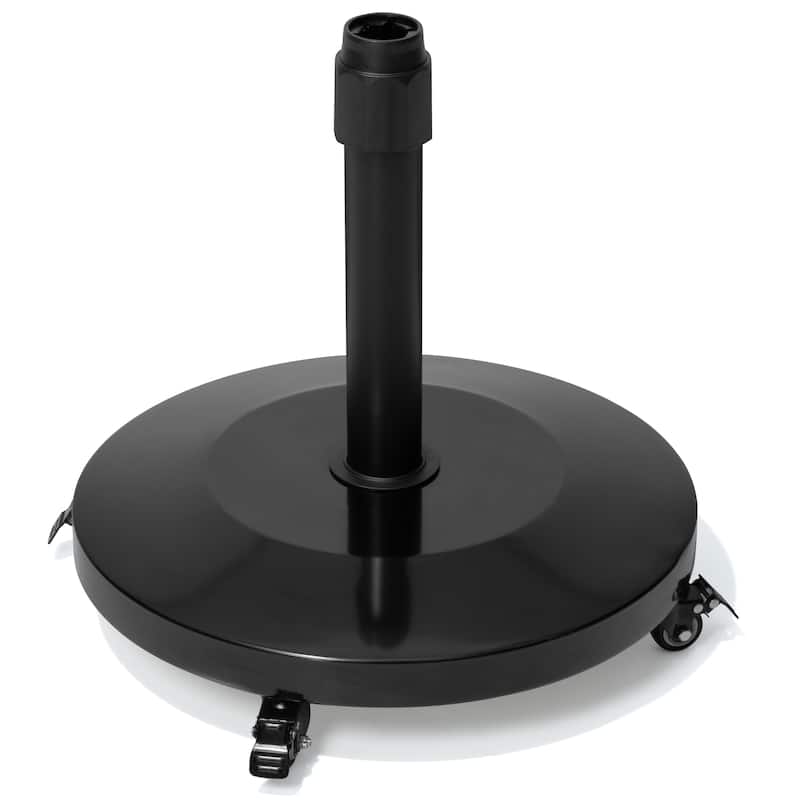 VredHom Round Market Umbrella Base Concrete / Cement Metal With Wheels