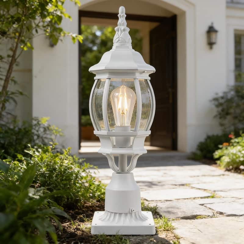 Outdoor 1/3 Light Post Lantern with Pier Mount Base(Pack 1 or 2)