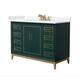 Option Green / Carrara Cultured Marble Top / Satin Bronze